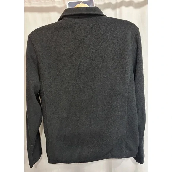 L.L. Bean Jacket Mens Medium Black Polartec Fleece Full Zip Pockets Outdoor - Picture 3 of 8